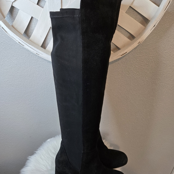 La Canadienne OTK Boots Black Sued Sz 6.5 New - Picture 5 of 11